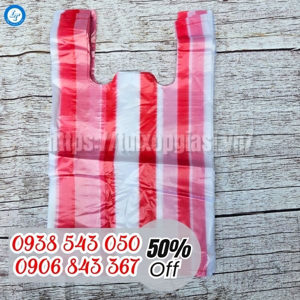 Túi xốp sọc màu