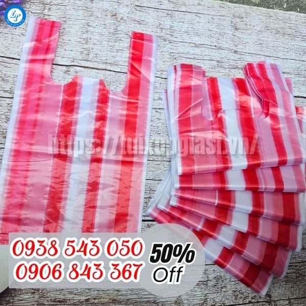 Túi xốp sọc màu