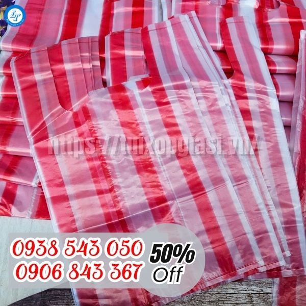Túi xốp sọc màu bán sỉ TPHCM