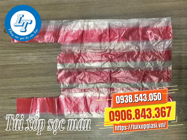 Túi xốp sọc màu giá rẻ