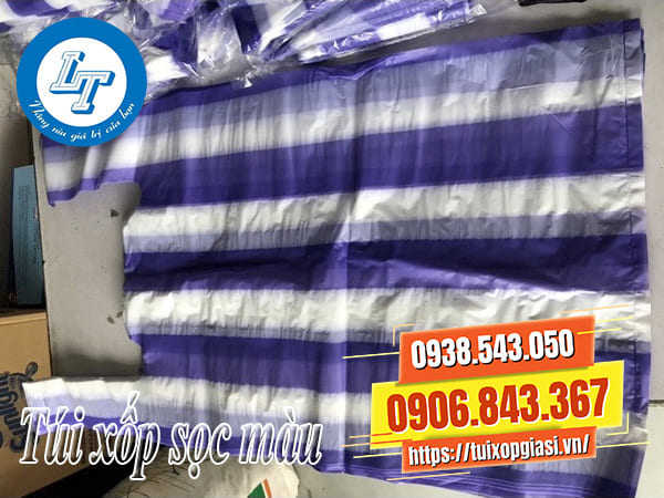 Túi xốp sọc màu giá rẻ