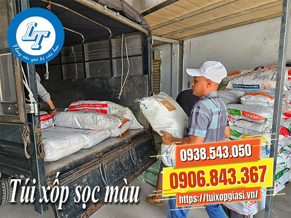 Túi xốp sọc màu giá rẻ