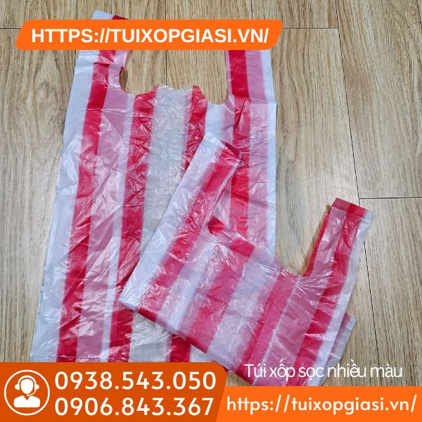 Túi xốp sọc nhiều màu Túi xốp sọc nhiều màu