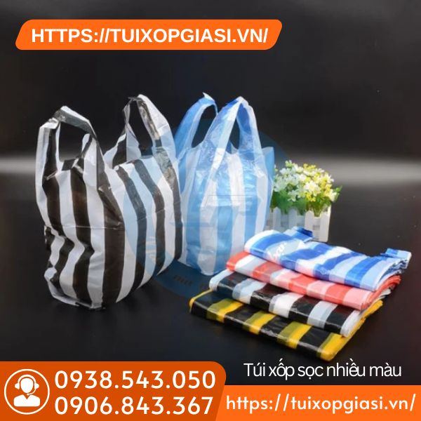 Túi xốp sọc nhiều màu có giá trị cao