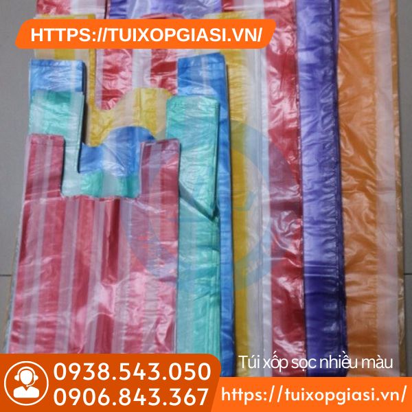 Túi xốp sọc nhiều màu đủ kích cỡ Túi xốp sọc nhiều màu đủ kích cỡ
