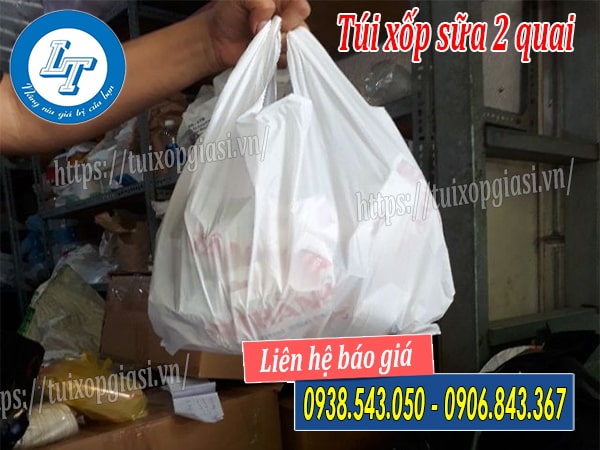 Túi xốp sữa 2 quai giá tốt