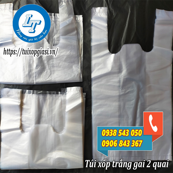 Túi xốp trắng 2 quai giá rẻ
