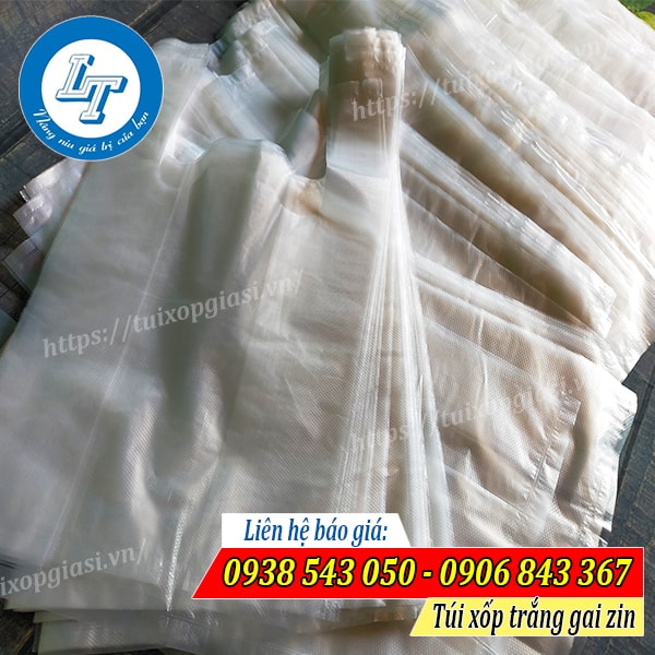 Túi xốp trắng gai zin