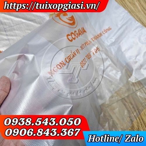 Túi xốp trắng gai zin in sắc nét