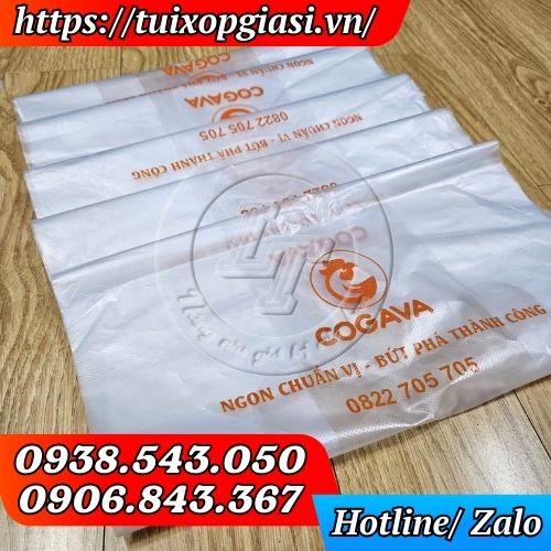Túi xốp trắng gai zin in chất lượng