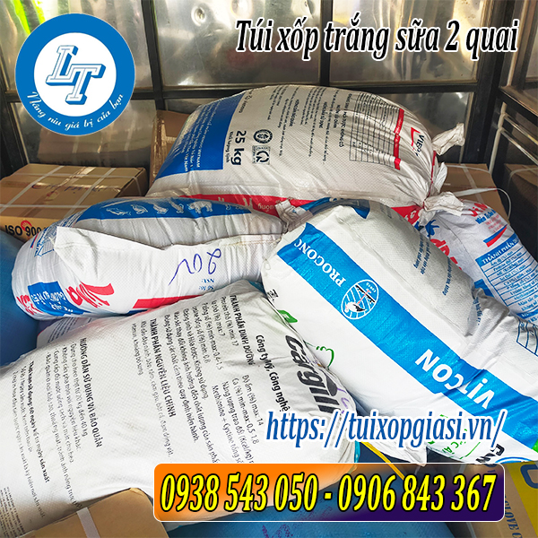 Túi xốp trắng sữa 2 quai giá rẻ tphcm