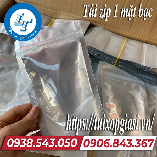 Túi zip 1 mặt bạc giá rẻ nhất tiền giang