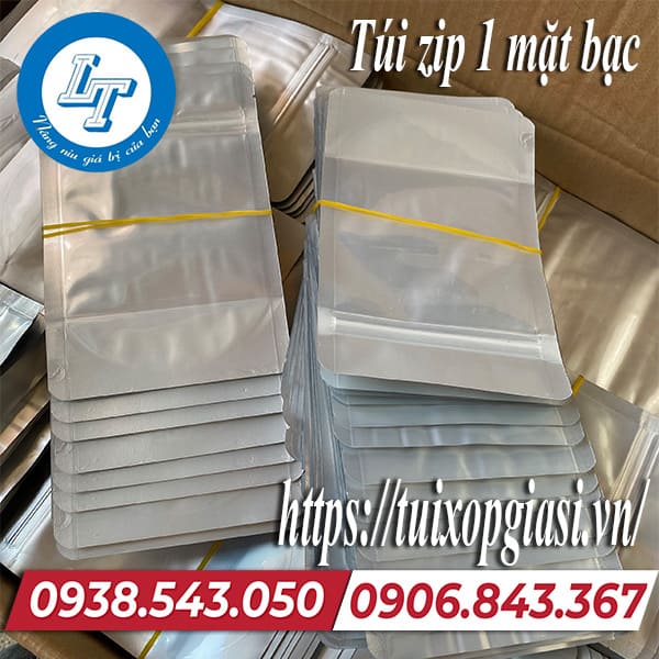 Túi zip 1 mặt bạc giá rẻ nhất tiền giang