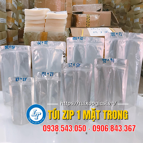 Túi zip 1 mặt trong nhiều kích cỡ Túi zip 1 mặt trong nhiều kích cỡ