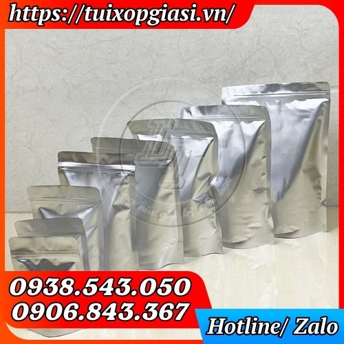 Túi zip 2 mặt bạc đủ kích cỡ