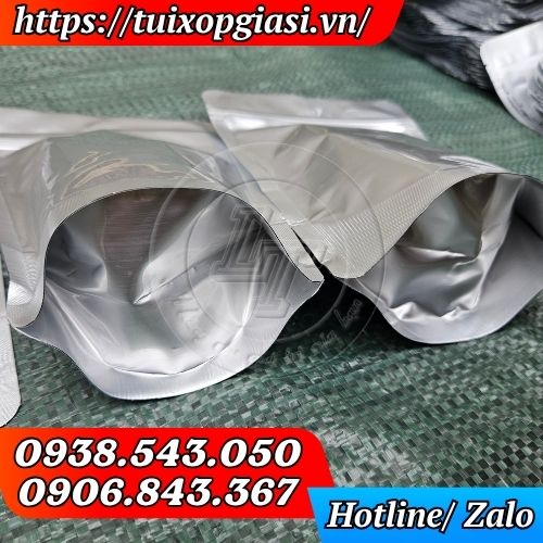 Túi zip 2 mặt bạc
