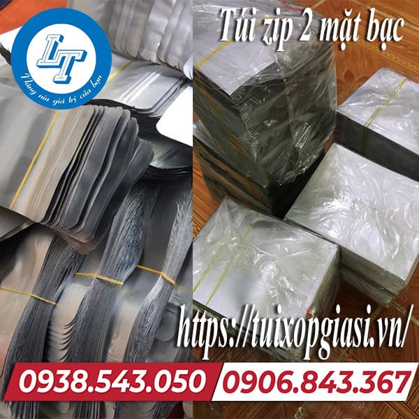 Túi zip 2 mặt bạc giá rẻ tại Tiền Giang