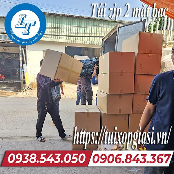 Túi zip 2 mặt bạc giá rẻ tại Tiền Giang