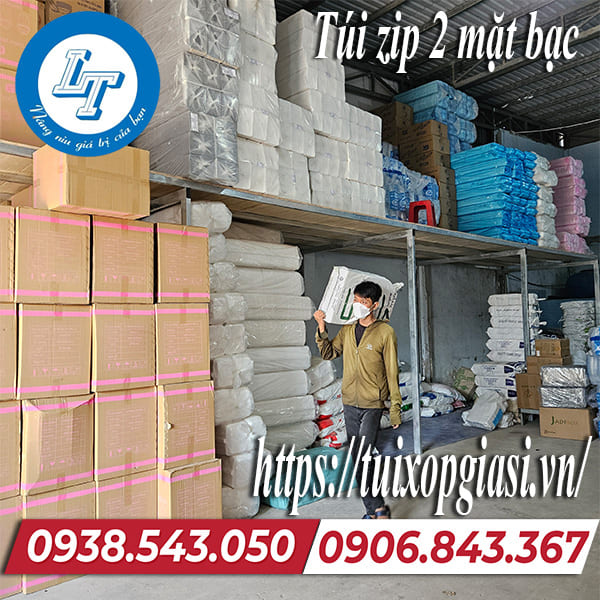 Túi zip 2 mặt bạc giá rẻ tại Tiền Giang