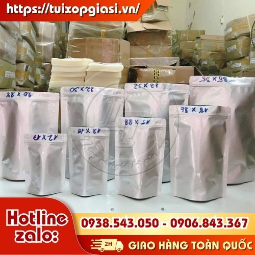 Túi zip 2 mặt bạc đủ kích cỡ