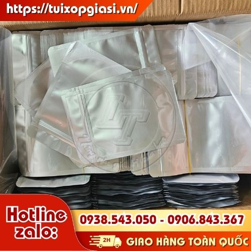 Túi zip 2 mặt bạc giá sỉ