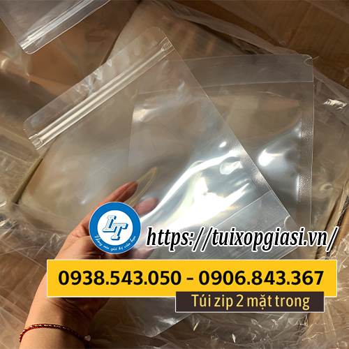 Túi zip 2 mặt trong
