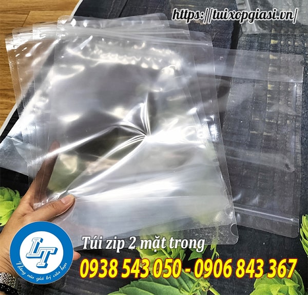 Túi zip 2 mặt trong