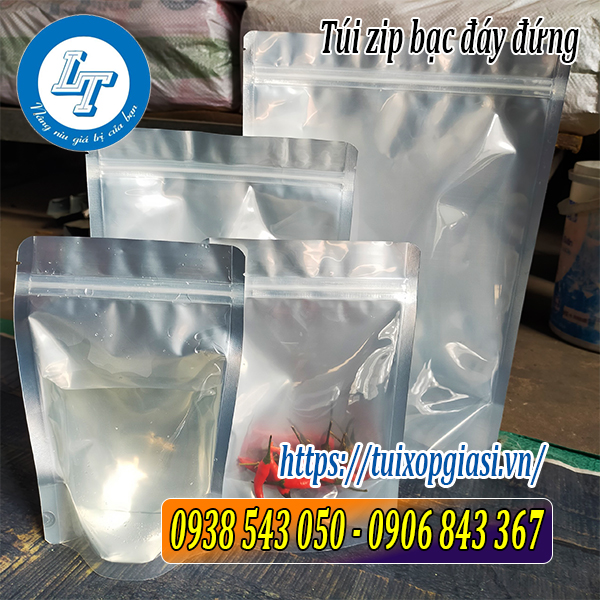 Túi zip bạc đáy đứng Túi zip bạc đáy đứng