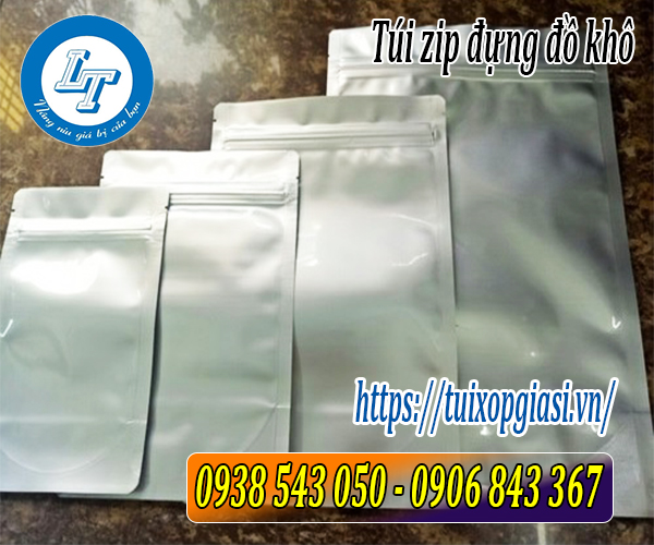 Túi zip bạc đựng đồ khô