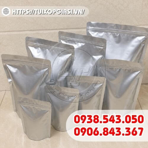 Túi zip bạc đa dạng kích cỡ