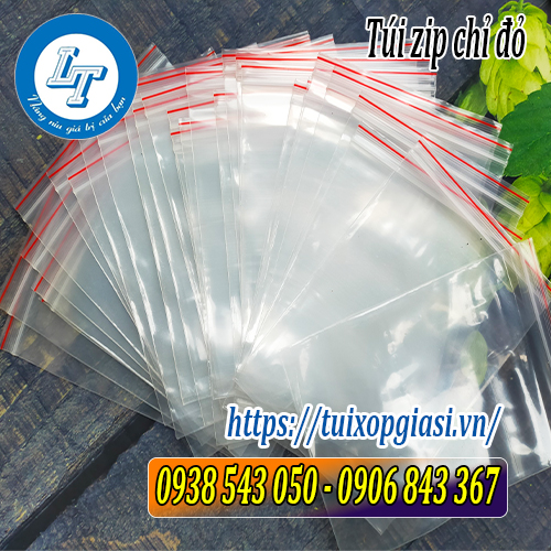 Túi zip chỉ đỏ