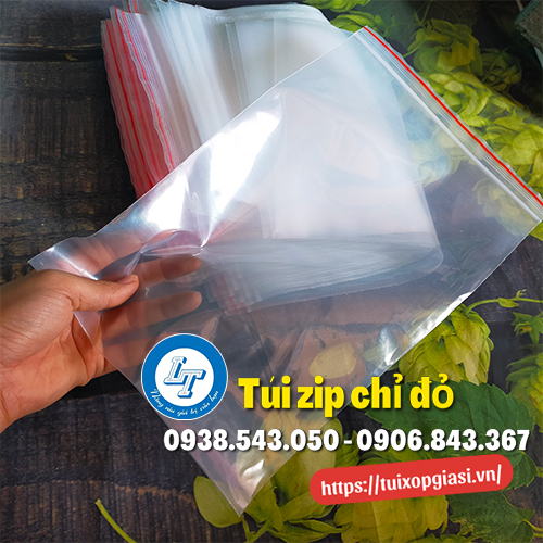 Túi zip chỉ đỏ Túi zip chỉ đỏ