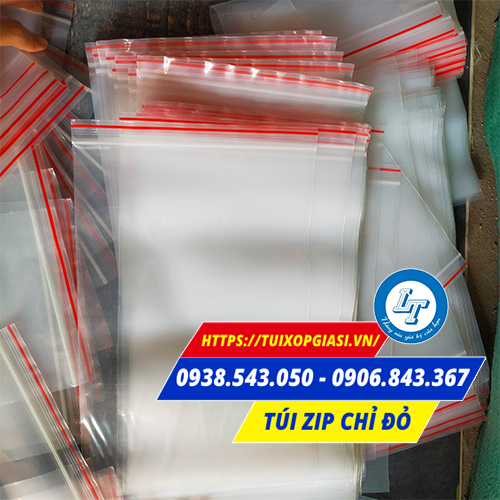 Túi zip chỉ đỏ chất lượng