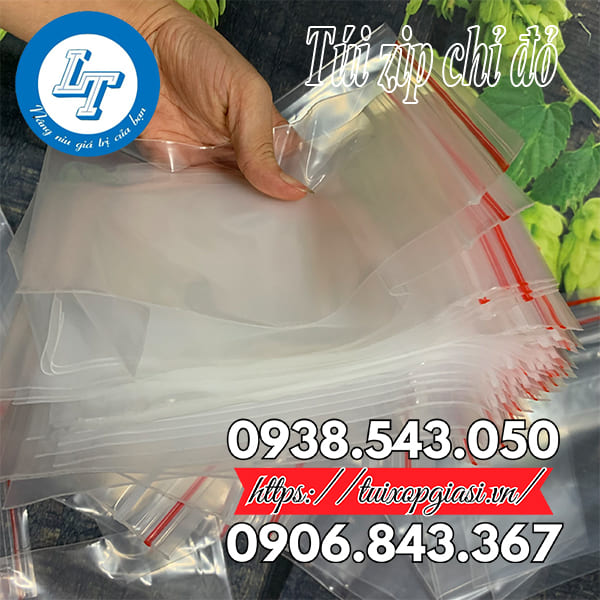 Túi zip chỉ đỏ giá rẻ