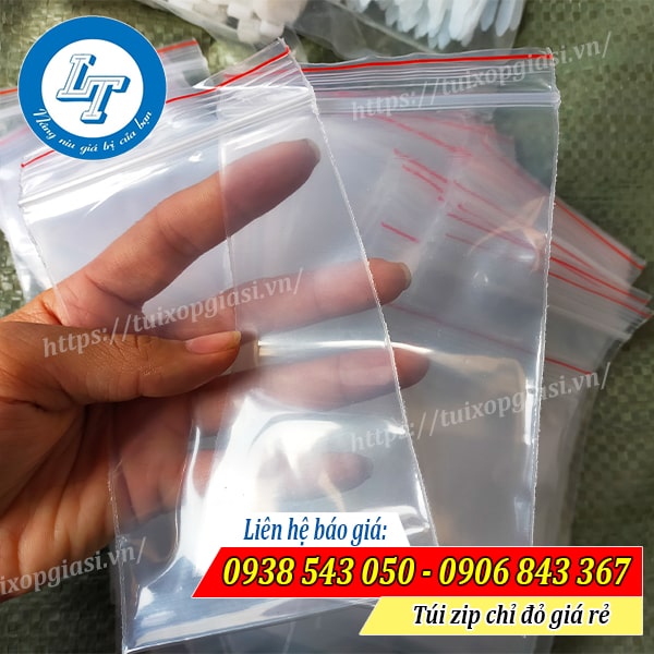 Túi zip chỏ đỏ giá rẻ