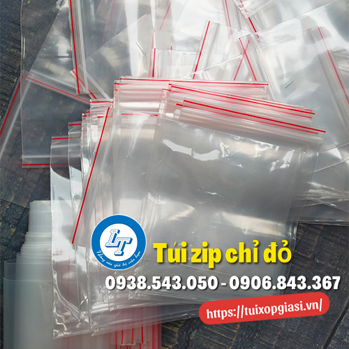 Túi zip chỉ đỏ giá rẻ