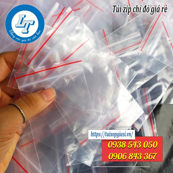 Túi zip chỉ đỏ giá rẻ hiện nay