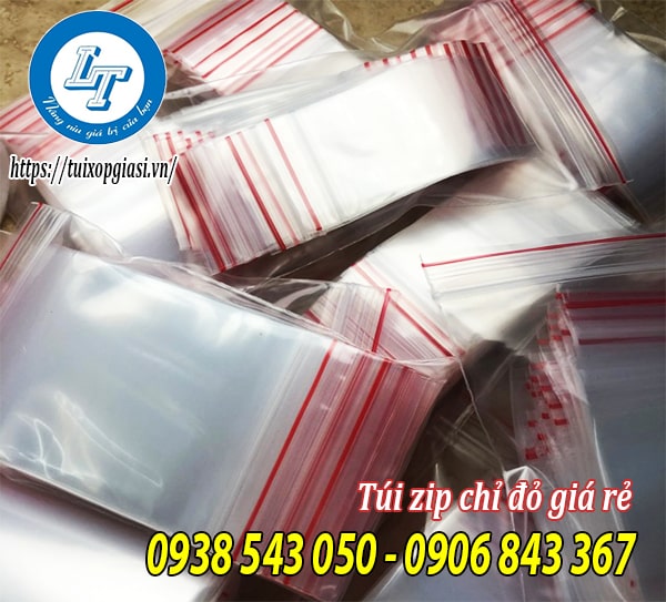 Túi zip chỉ đỏ giá rẻ tphcm