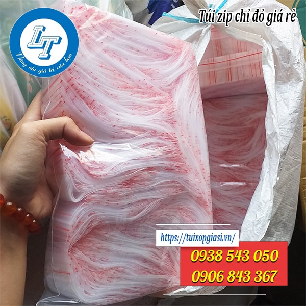 Túi zip chỉ đỏ giá rẻ ưa chuộng nhất hiện nay