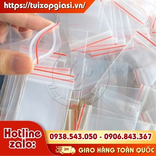 Túi zip chỉ đỏ