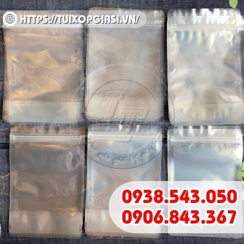 Túi zip đáy đứng 2 mặt trong giá sỉ TPHCM