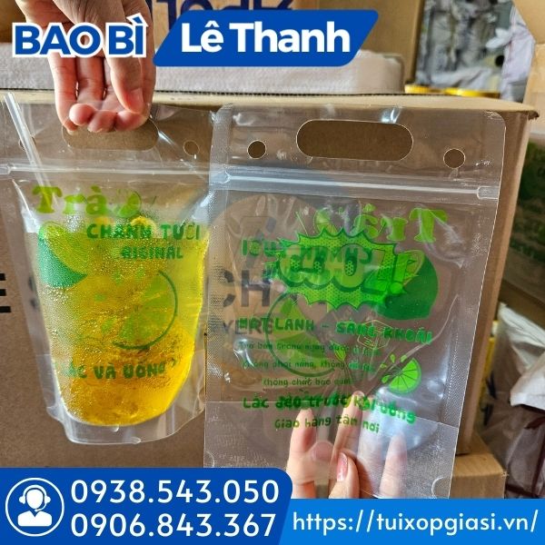 Túi zip đựng trà chanh in hình sẵn Túi zip đựng trà chanh in hình sẵn
