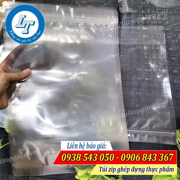 Túi zip ghép đựng thực phẩm 2 mặt trong Túi zip ghép đựng thực phẩm 2 mặt trong
