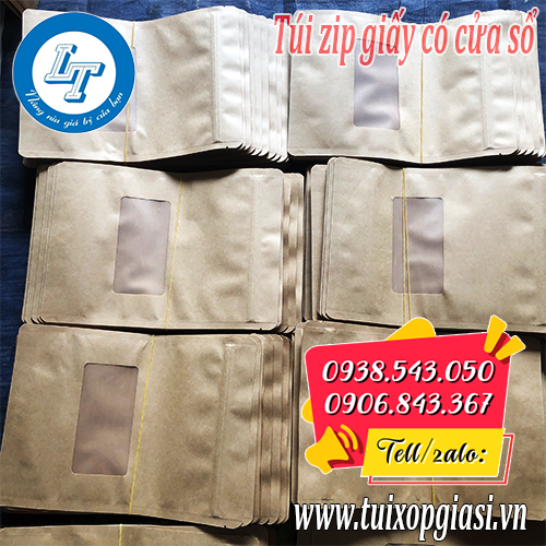 Túi zip giấy có cửa sổ giá rẻ nhất hiện nay