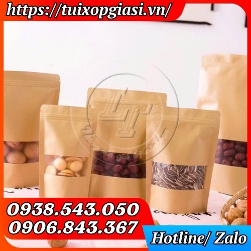 Túi zip giấy cửa sổ đựng thự cphaamr