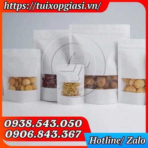 Túi zip giấy cửa sổ đựng thực phẩm