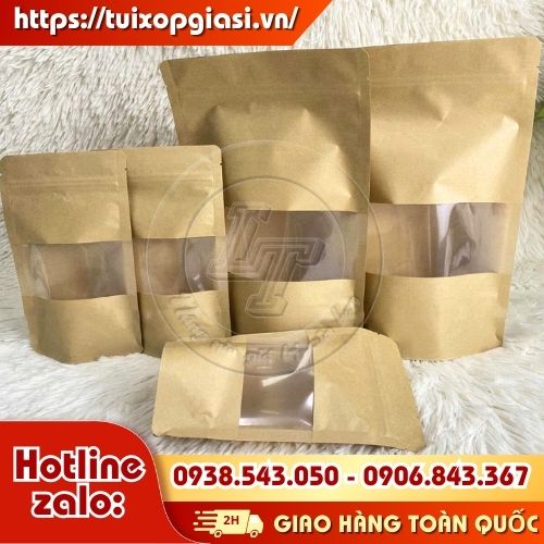 Túi zip giấy cửa sổ