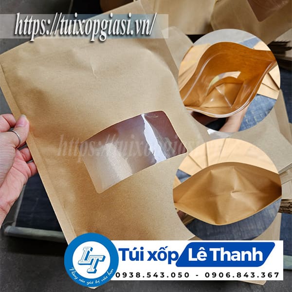 Túi zip giấy cửa sổ nhỏ