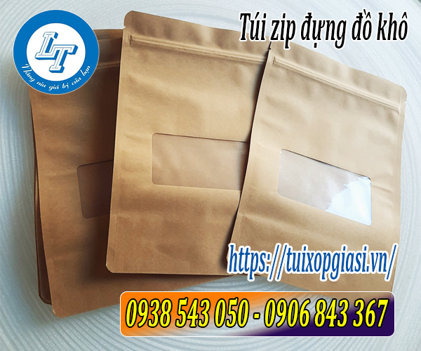 Túi zip giấy đựng đồ khô