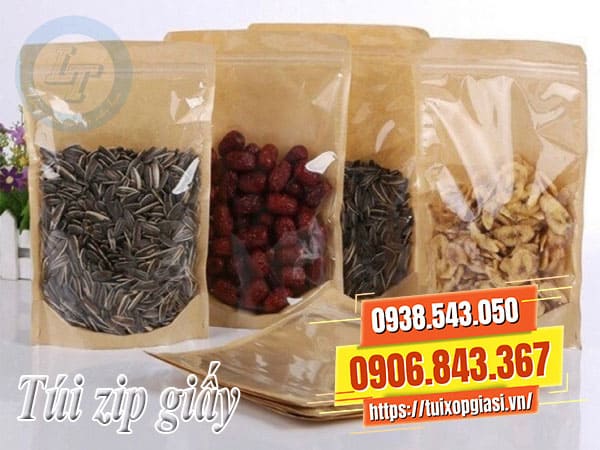 Túi zip giấy đựng thực phẩm giá rẻ
